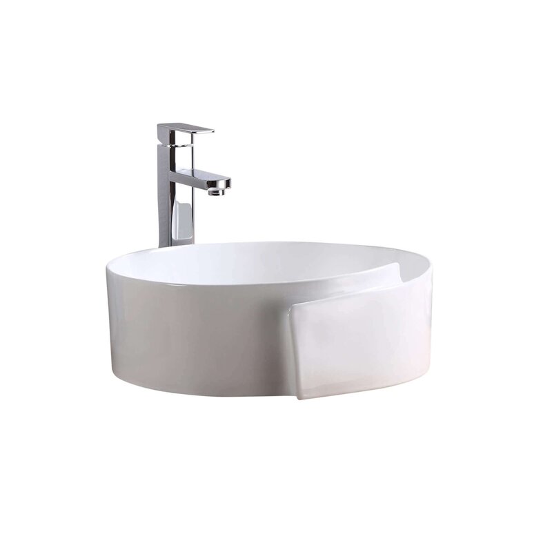 Fine Fixtures Vitreous China Circular Vessel Bathroom Sink & Reviews ...